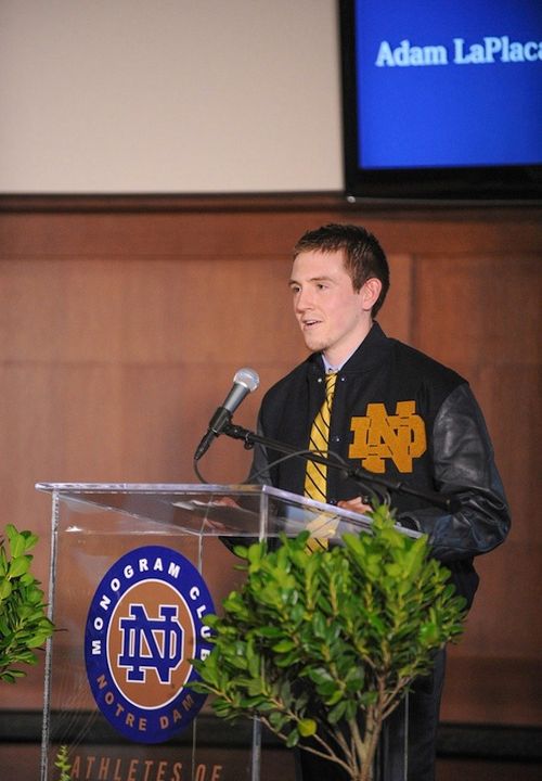 Senior men's soccer goalie Adam LaPlaca reflected on what it means to earn a Monogram.