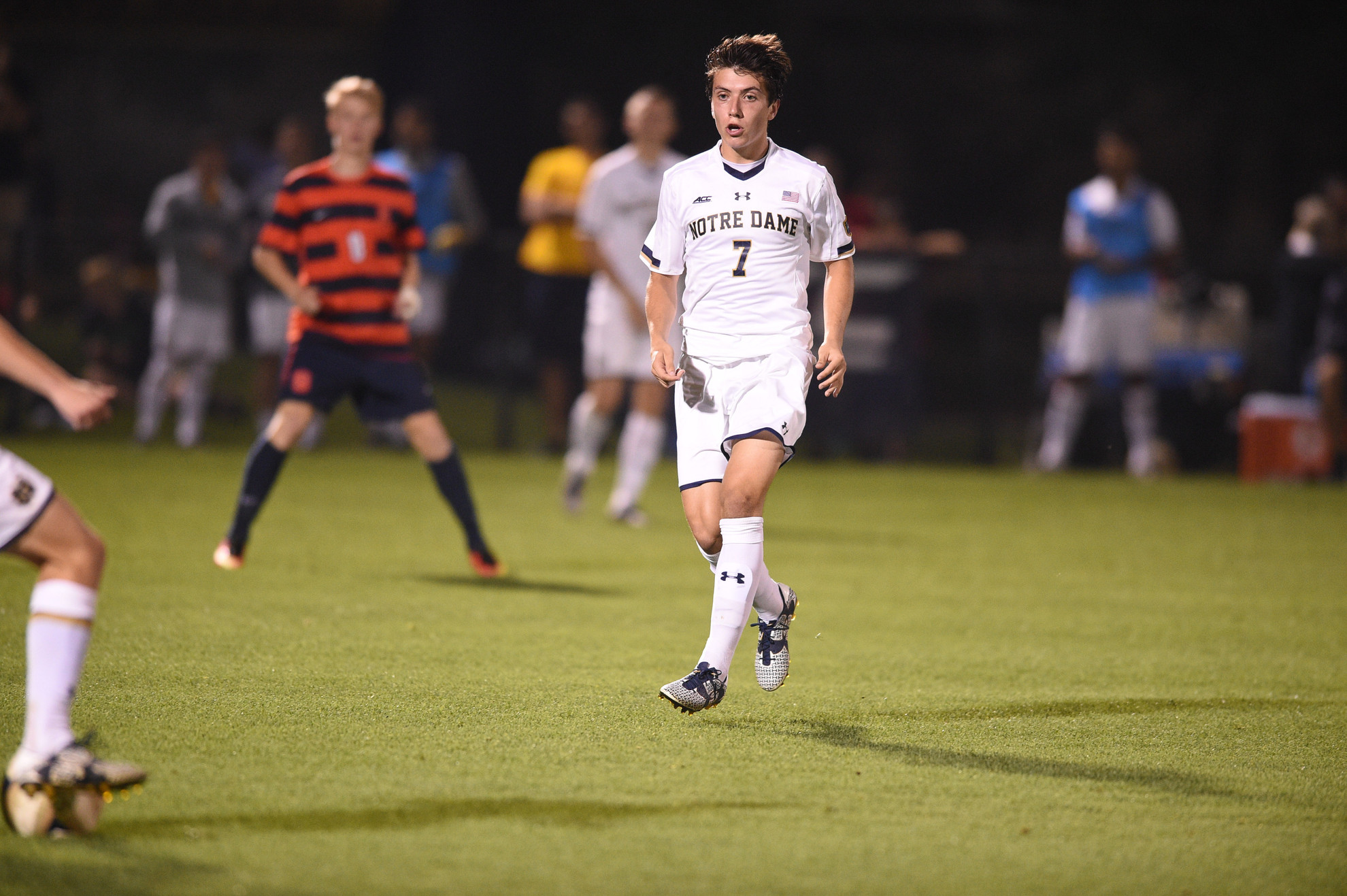 #12 Irish Stung By #13 MSU 1-0 Freshman Jack Casey saw 56 key minutes of play in the Notre Dame midfield on Tuesday night against No. 13 Michigan State