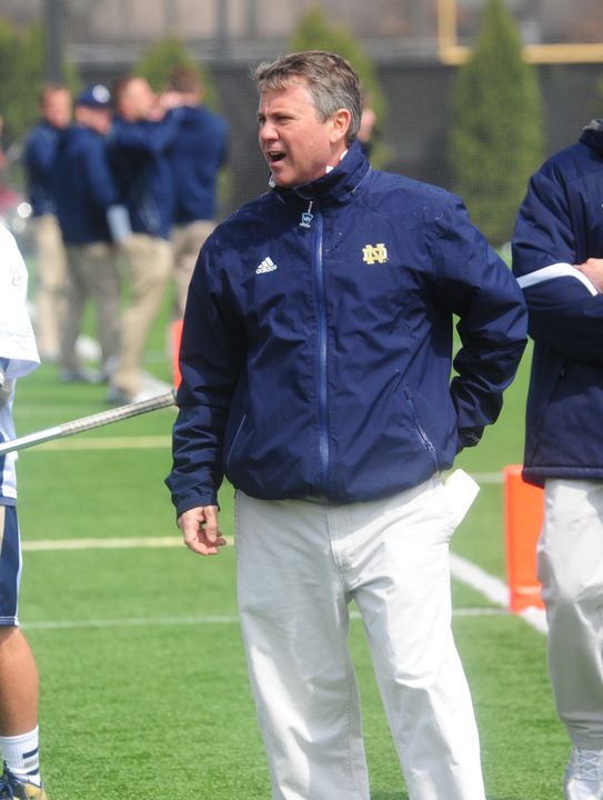Head coach Kevin Corrigan is entering his 26th season at the helm of the Fighting Irish program.