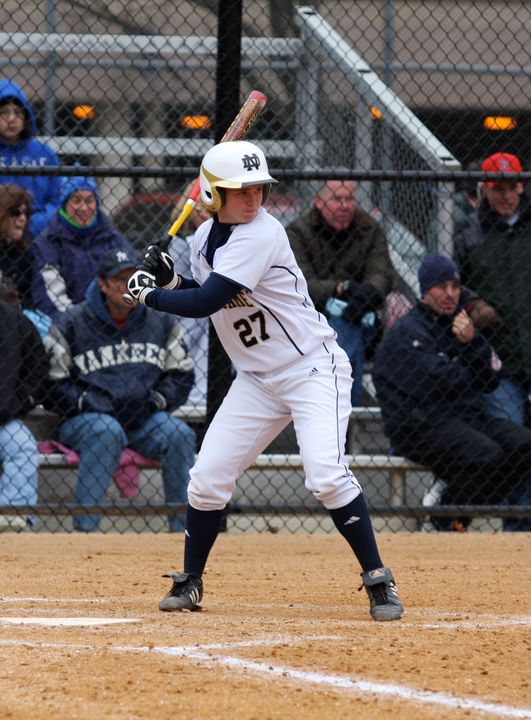 Alexia Clay's three-run home run in game one gave Notre Dame a huge boost en route to sweeping Butler.