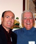 Mike Parseghian (left) was presented with his honorary Notre Dame monogram from his father Ara.