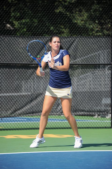 Junior Molly O'Koniewski won a total of three singles matches at the Ball State Fall Invitational