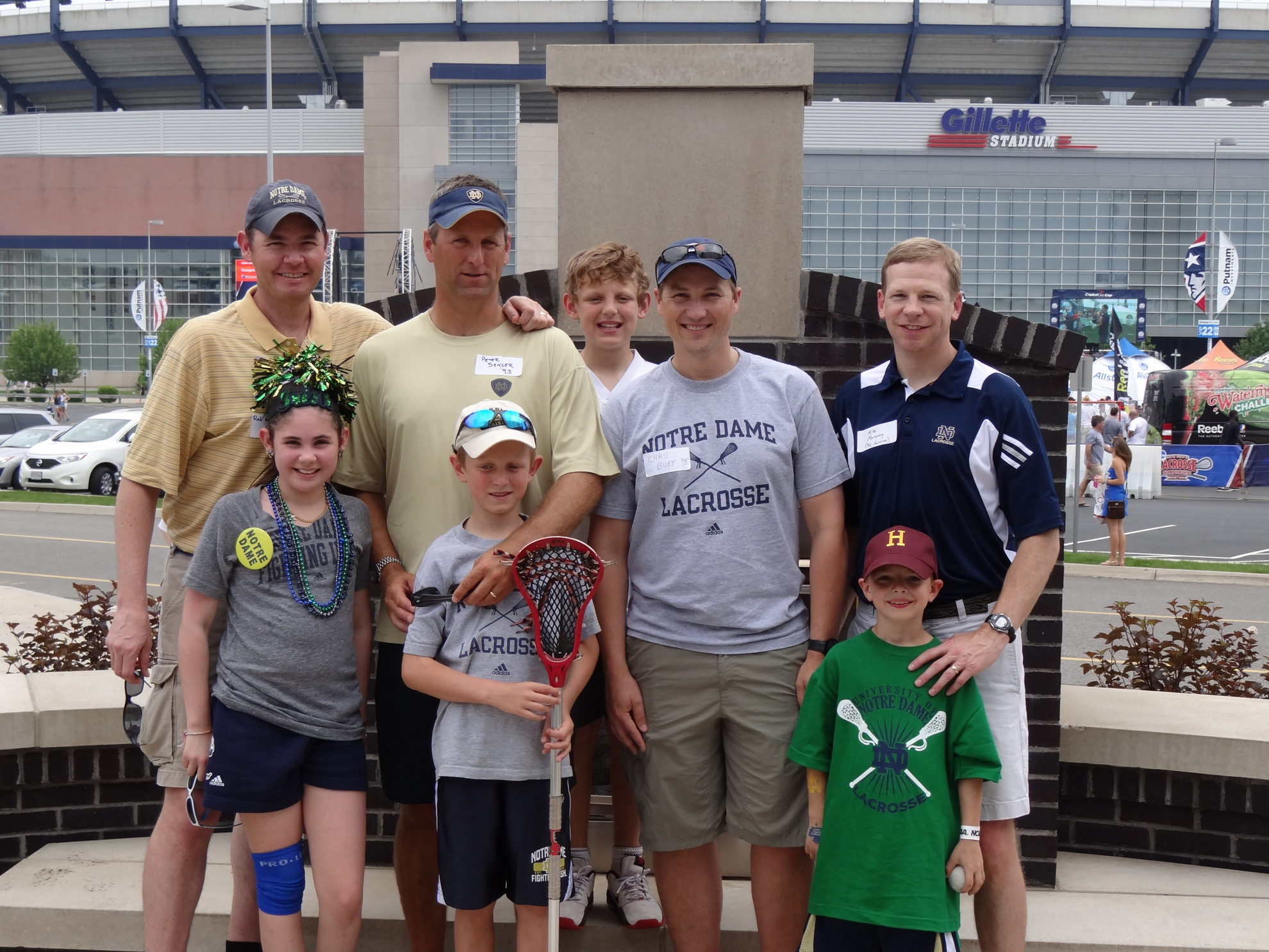 Monogram Club Hosts Lacrosse Final Four Pre-Game Tailgate Lacrosse Monogram winners (left to right) Rob Williamson, Pete Senger ('93), and Chris Bury ('95) attended the reception with their families