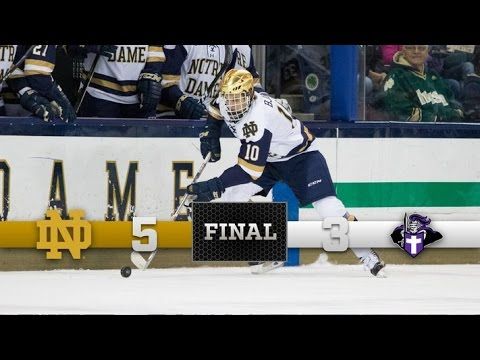Notre Dame Hockey Highlights vs Holy Cross