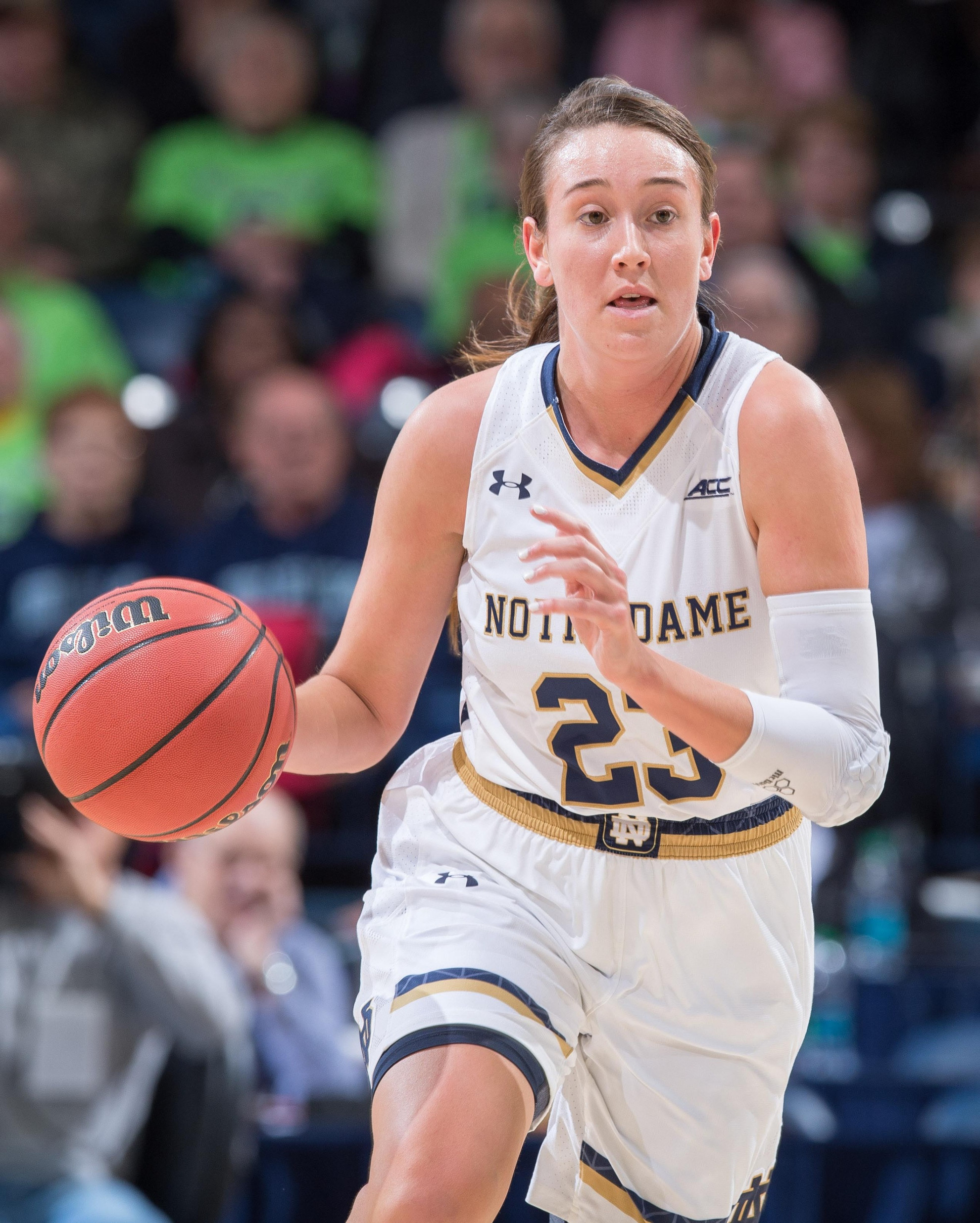 #3/2 Irish To Meet Harvard Monday Night In Hall Of Fame Challenge Junior guard/tri-captain Michaela Mabrey came off the bench to score 10 points against Connecticut in last year's NCAA championship game in Nashville.