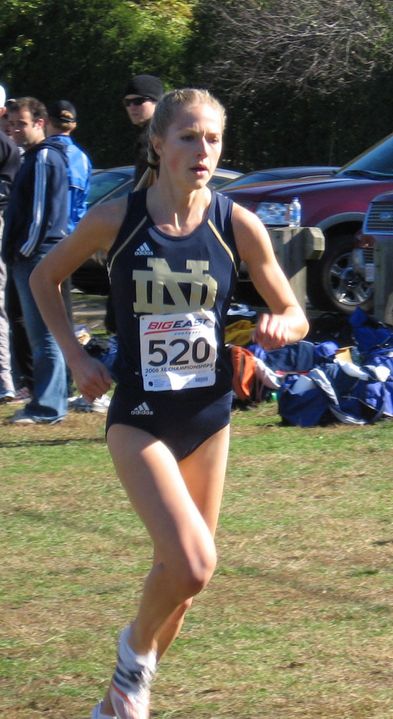 Junior Sunni Olding became the third Irish woman ever to win three all-BIG EAST citations, earning her third on Friday with a sixth-place finish (21:00) at the BIG EAST Championships in Boston. <i>(photo by Chris Masters)</i>