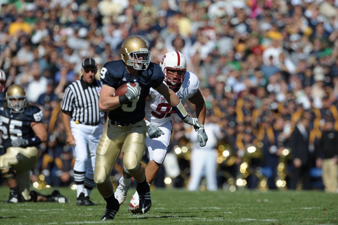 Kyle Rudolph set Irish freshman tight end records for most receptions and receiving yards this year.