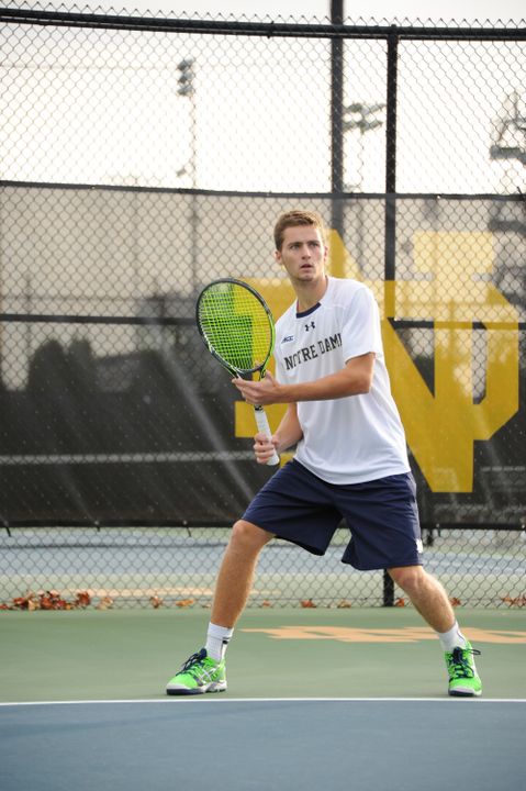 Quentin Monaghan has been a steady leader atop the Irish singles lineup this season, amassing an 8-2 dual match record.