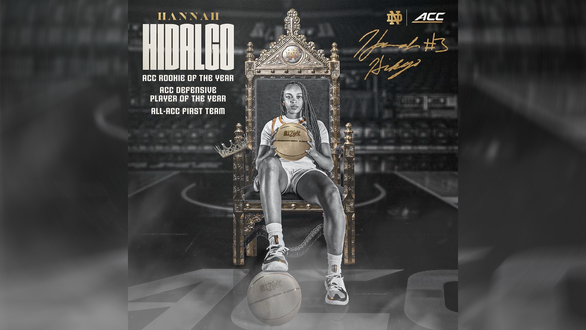 Hidalgo Named ACC Rookie And Defensive Player Of The Year Hidalgo Named ACC Rookie And Defensive Player Of The Year