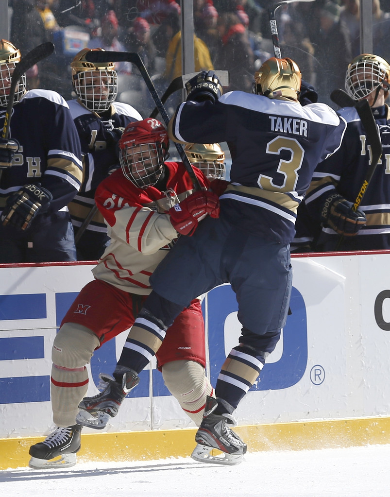 Notre Dame Men's Ice Hockey v Miami at Hockey City Classic on 02-17-2013