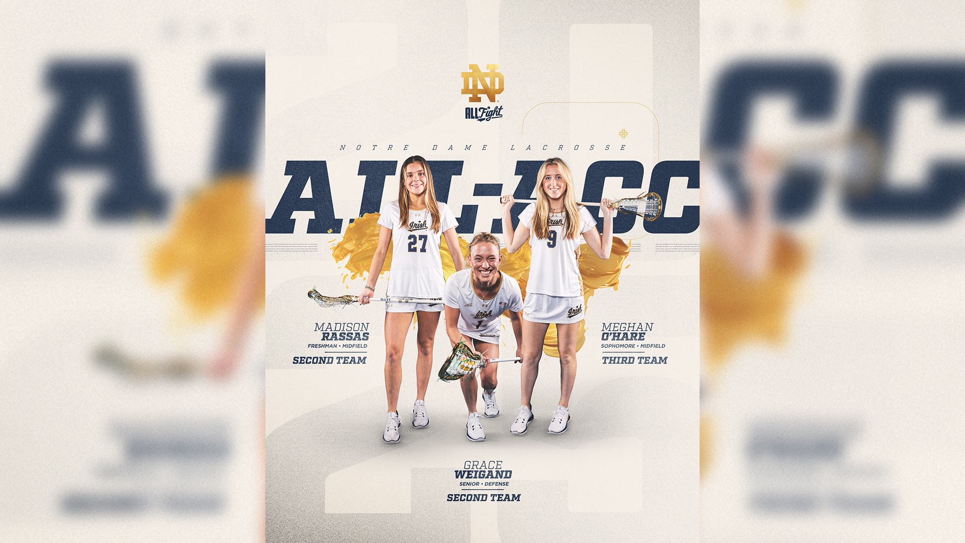 Weigand, Rassas, and O’Hare Selected To All-ACC Team Weigand, Rassas, and O’Hare Selected To All-ACC Team