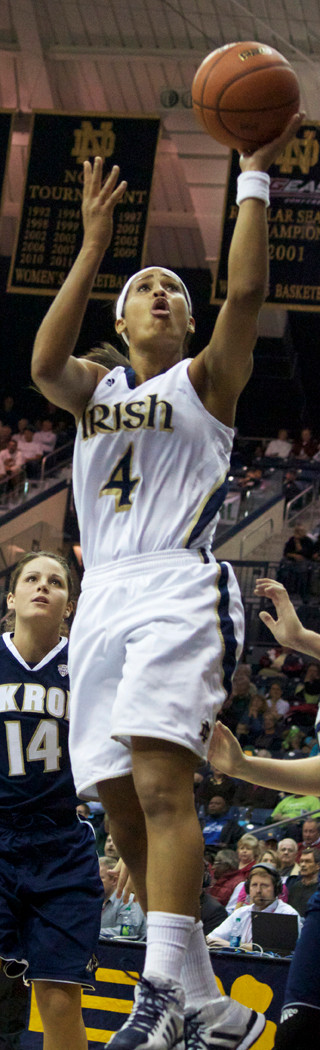 Tournament Title At Stake As #4/3 Irish Battle #7/6 Duke Junior guard Skylar Diggins posted her fourth 20-point outing in five games this season with 22 points in Friday's win over USC.