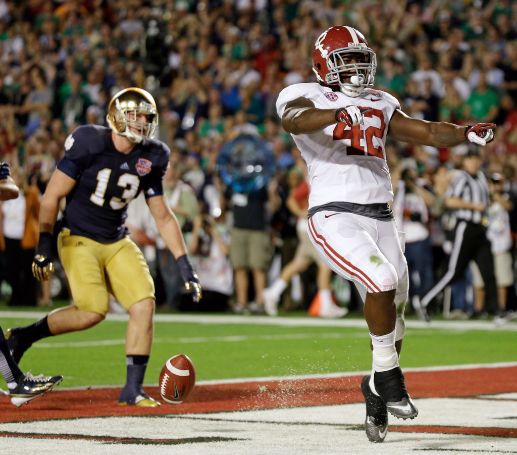 Irish Title Hopes Halted By Crimson Tide, 42-14 (AP)