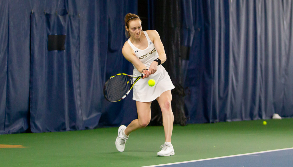 Brooke Broda during the ACC match between University of Notre Dame vs. University of Louisville at Eck Center on March 8, 2019 in South Bend, Indiana.