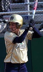 Senior Megan Ciolli's solo home run in the sixth inning proved to be the game winner in Notre Dame's 3-2 victory over Northwestern in game three of the NCAA Regional at Ivy Field.