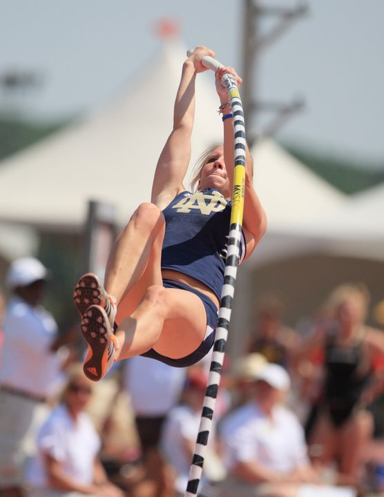 With a second All-American honor, senior Mary Saxer became the most decorated pole vaulter in program history.