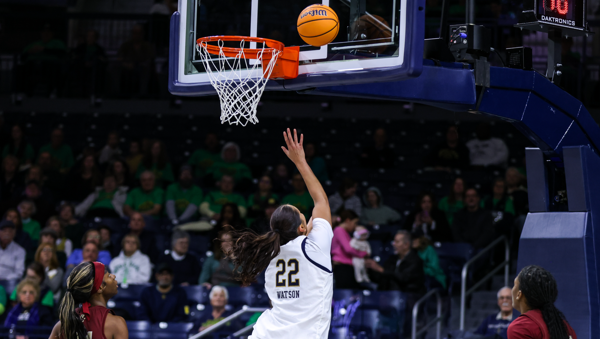 Six Players Post Double-Figure Points as Irish Drub Eagles, 98-48 Six Players Post Double-Figure Points as Irish Drub Eagles, 98-48