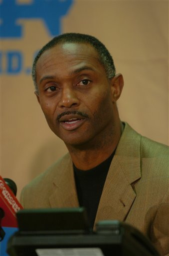 Former Notre Dame coach Tyrone Willingham answers a question during a press conference Wednesday Dec. 1, 2004 in South Bend, Ind. Willingham was fired as the Notre Dame football coach Tuesday.