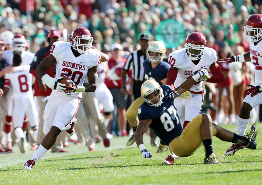 No. 22 Notre Dame vs. No. 14/12 Oklahoma (USATSI)