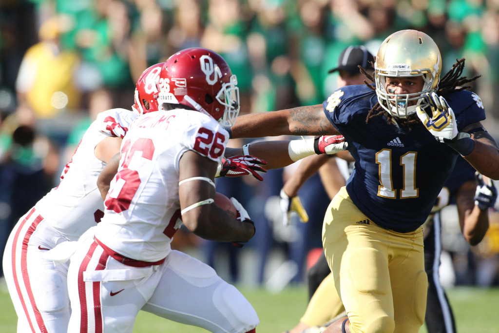 No. 22 Notre Dame vs. No. 14/12 Oklahoma (USATSI)