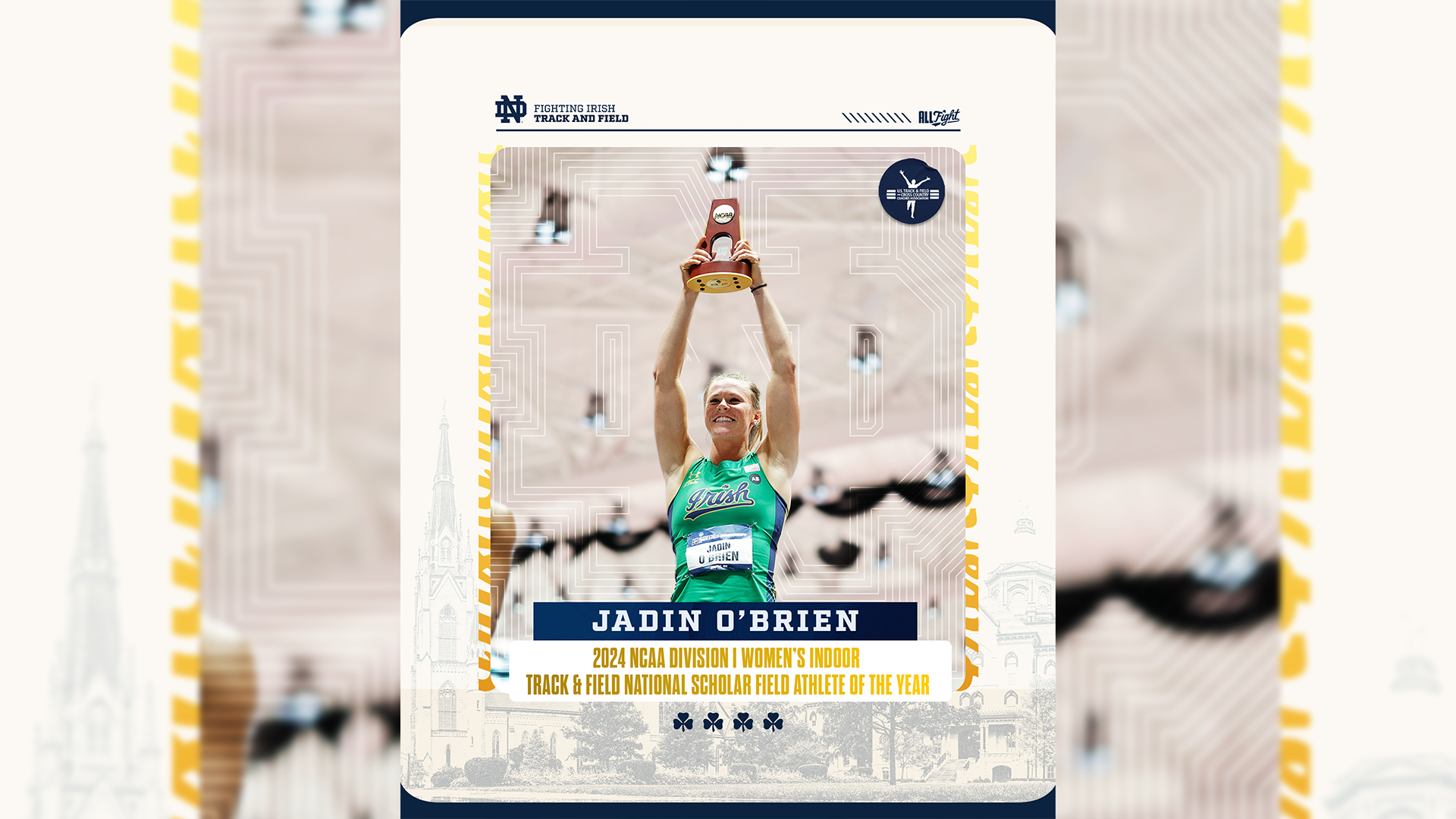 O’Brien Named 2024 NCAA DI Women’s Indoor Track & Field National Scholar Field Athlete of the Year O’Brien Named 2024 NCAA DI Women’s Indoor Track & Field National Scholar Field Athlete of the Year