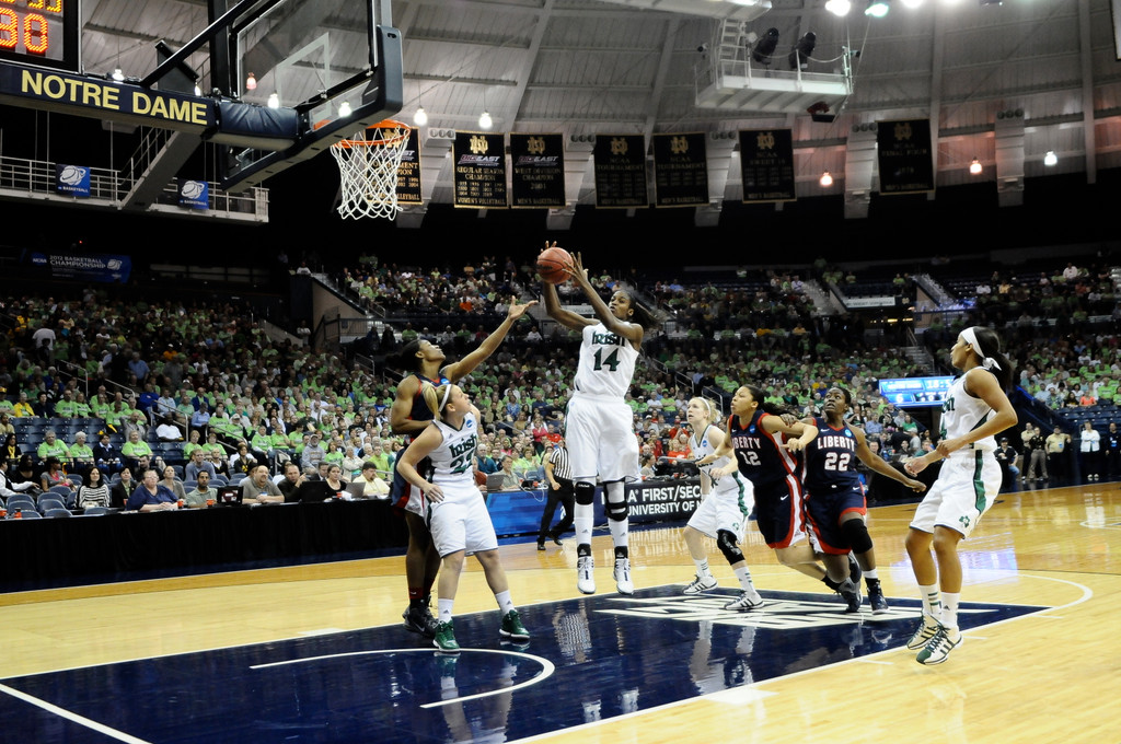 2012 Women's Basketball Championship Notre Dame vs Liberyy on 3-18-12