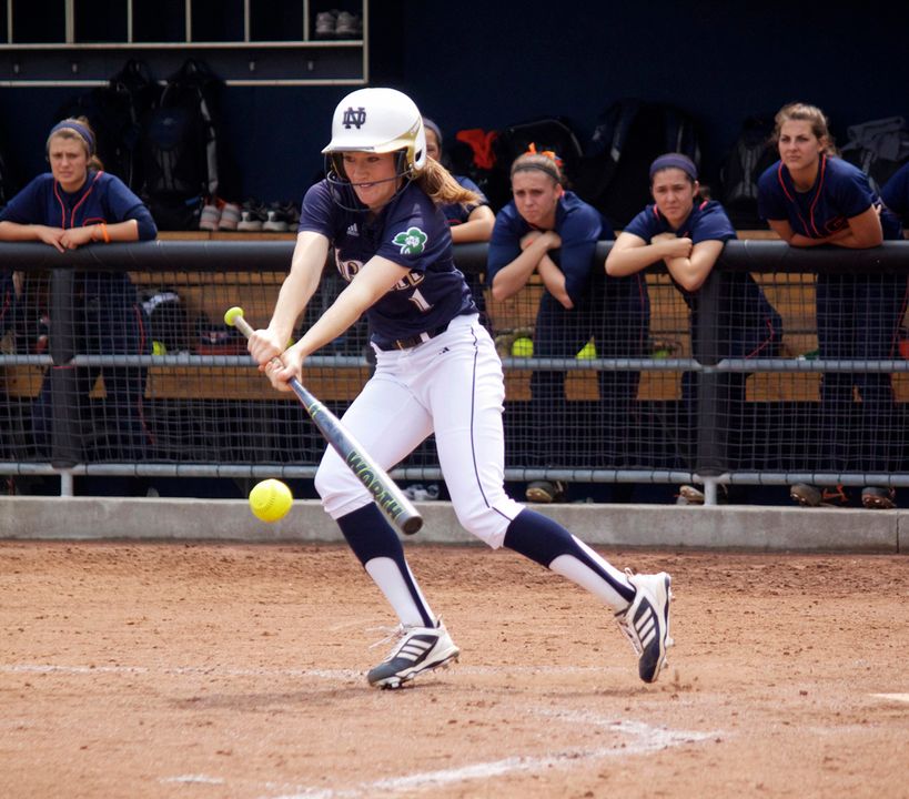 Kelsey Thortnon scored the tying Notre Dame run in the bottom of the sixth inning against Oklahoma