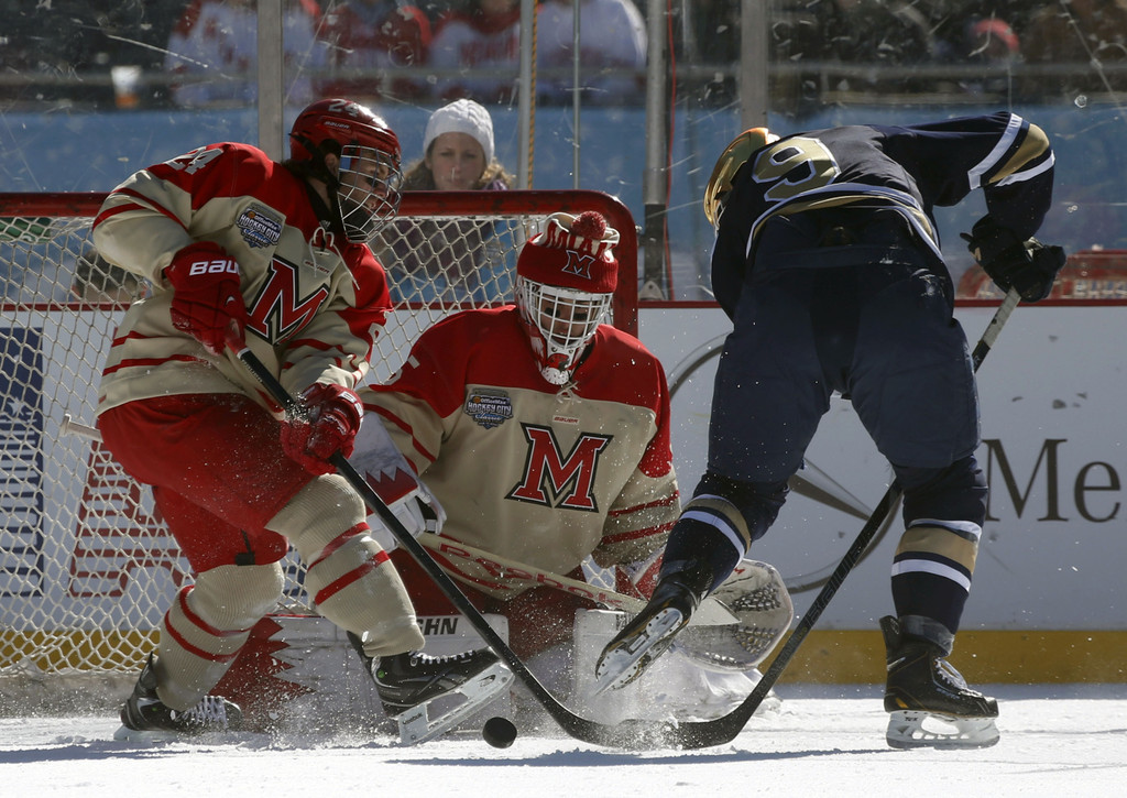 Notre Dame Men's Ice Hockey v Miami at Hockey City Classic on 02-17-2013