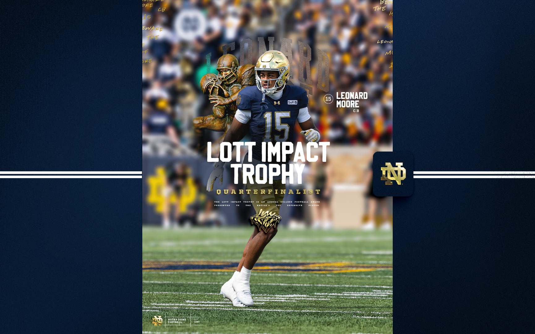 Moore Named Lott IMPACT Trophy Quarterfinalist Moore Named Lott IMPACT Trophy Quarterfinalist