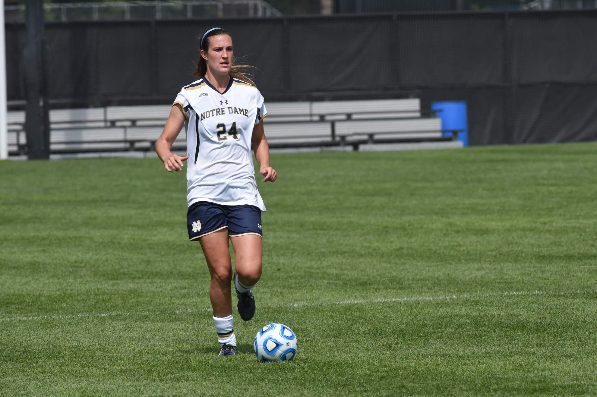 A Worldly View Junior tri-captain Katie Naughton has been an anchor of the Notre Dame defense in her first three seasons with the Fighting Irish, starting 59 of 60 matches in that span