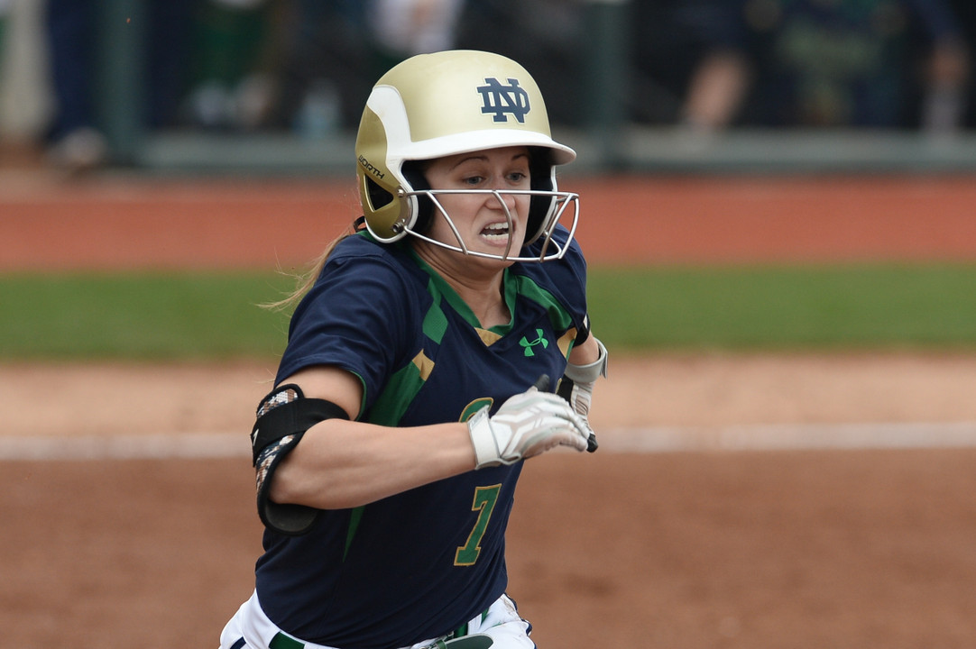Senior co-captain Jenna Simon is the leading Notre Dame hitter at Melissa Cook Stadium with a .571 batting average through nine home starts this season