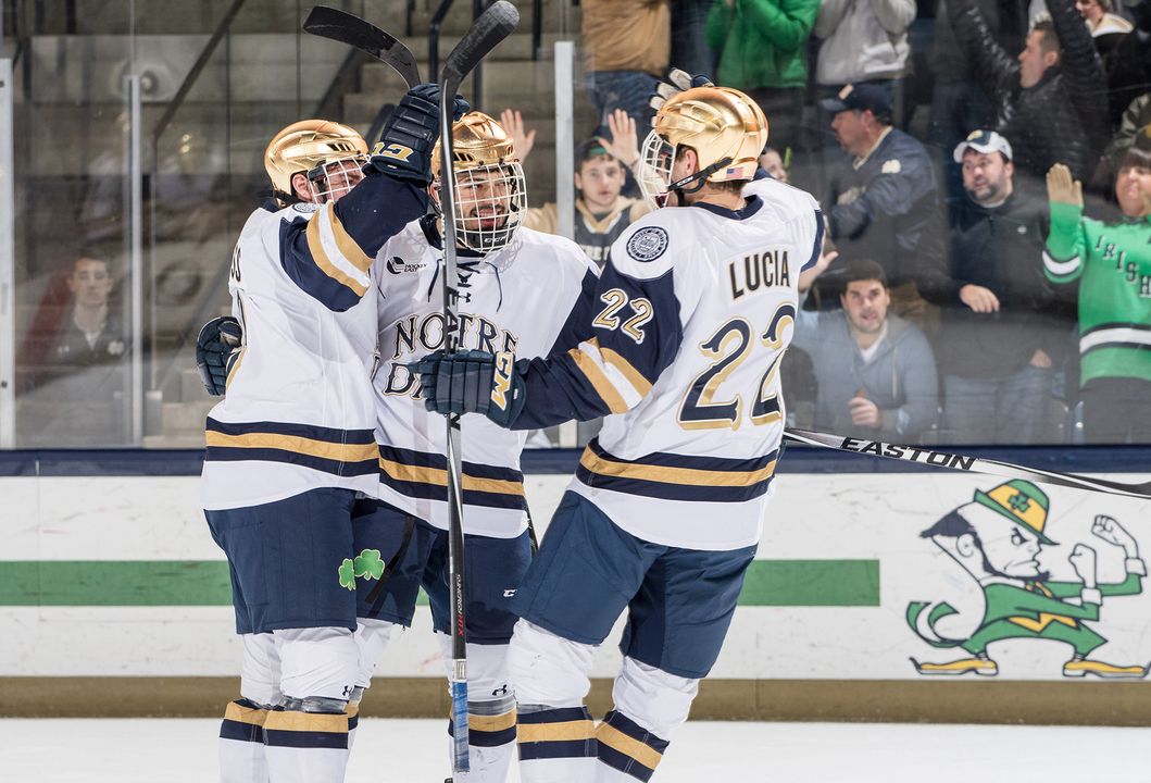 The puck drops on the 2015-16 season at 7:35 p.m. on Friday, Oct. 9, as the Irish host an exhibition matchup with Guelph (Ontario) during the Navy football weekend.