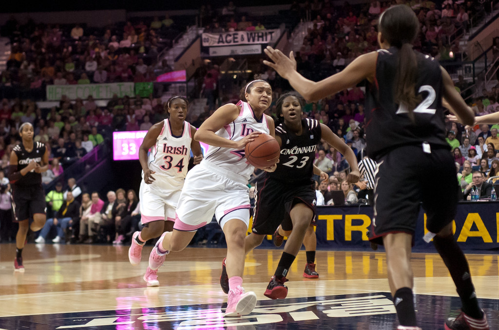 Notre Dame Women's Basketball tops Cincinnati on 02-02-2013