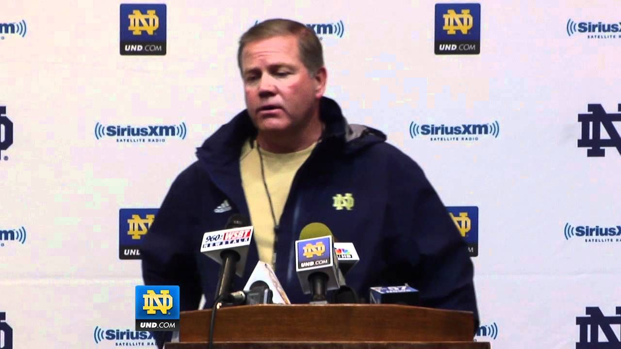 Notre Dame Football - Brian Kelly Post Practice Media Session - April 14, 2012