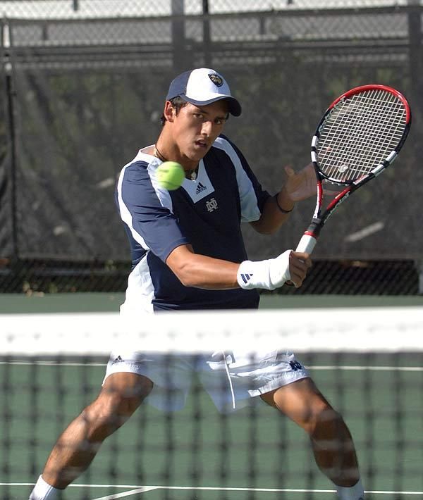 Freshman Santiago Montoya made his dual-match debut against Bradley, winning at No. 2 doubles.