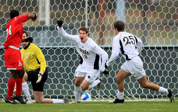 Josh Thiermann celebrates his goal in Notre Dame's 1-0 victory over St. John's in the quarterfinals of last season's BIG EAST Championship.