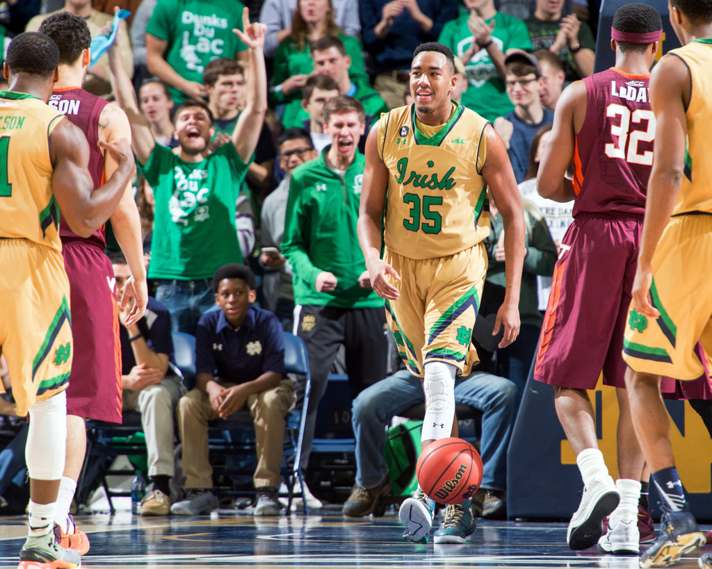 Notre Dame, 83 vs. Virginia Tech, 81