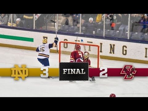 Notre Dame Hockey Highlights vs. Boston College