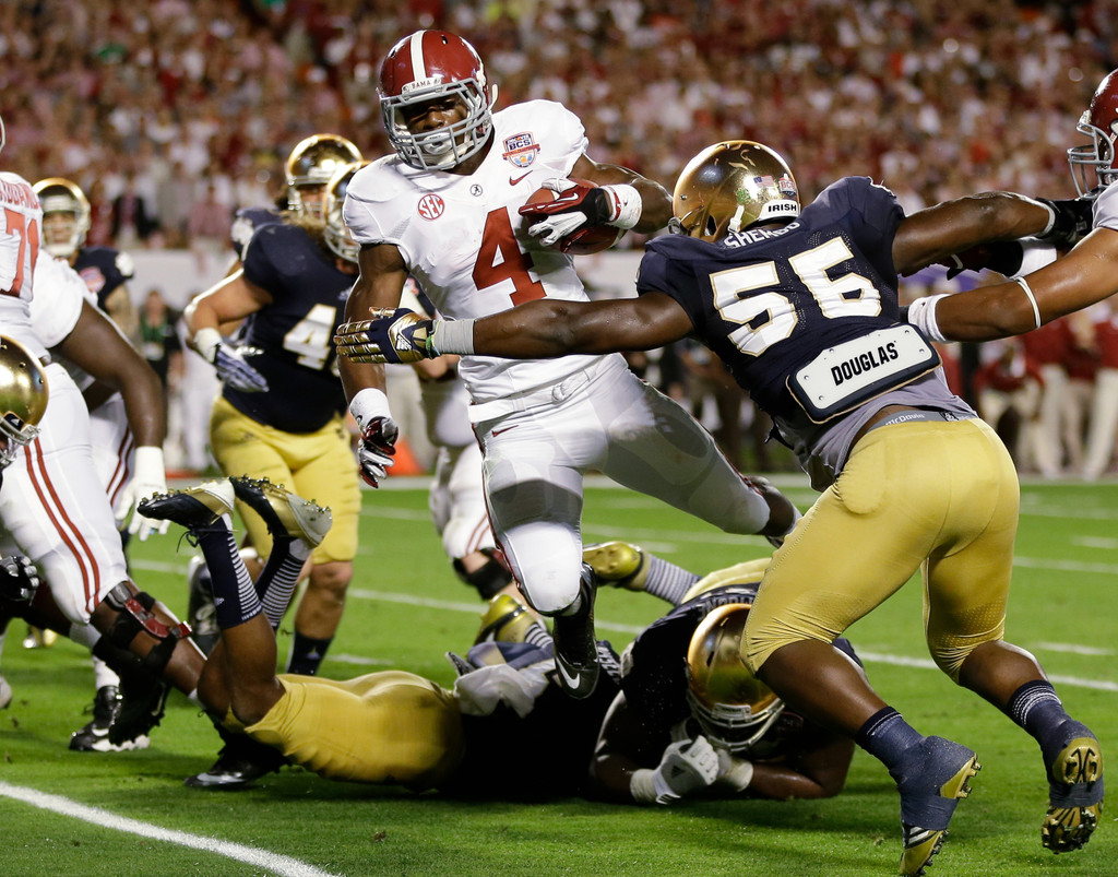 Irish Title Hopes Halted By Crimson Tide, 42-14 (AP)