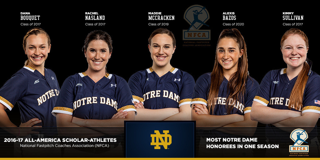 Five Irish Players Named NFCA All-America Scholar-Athletes Five Irish Players Named NFCA All-America Scholar-Athletes