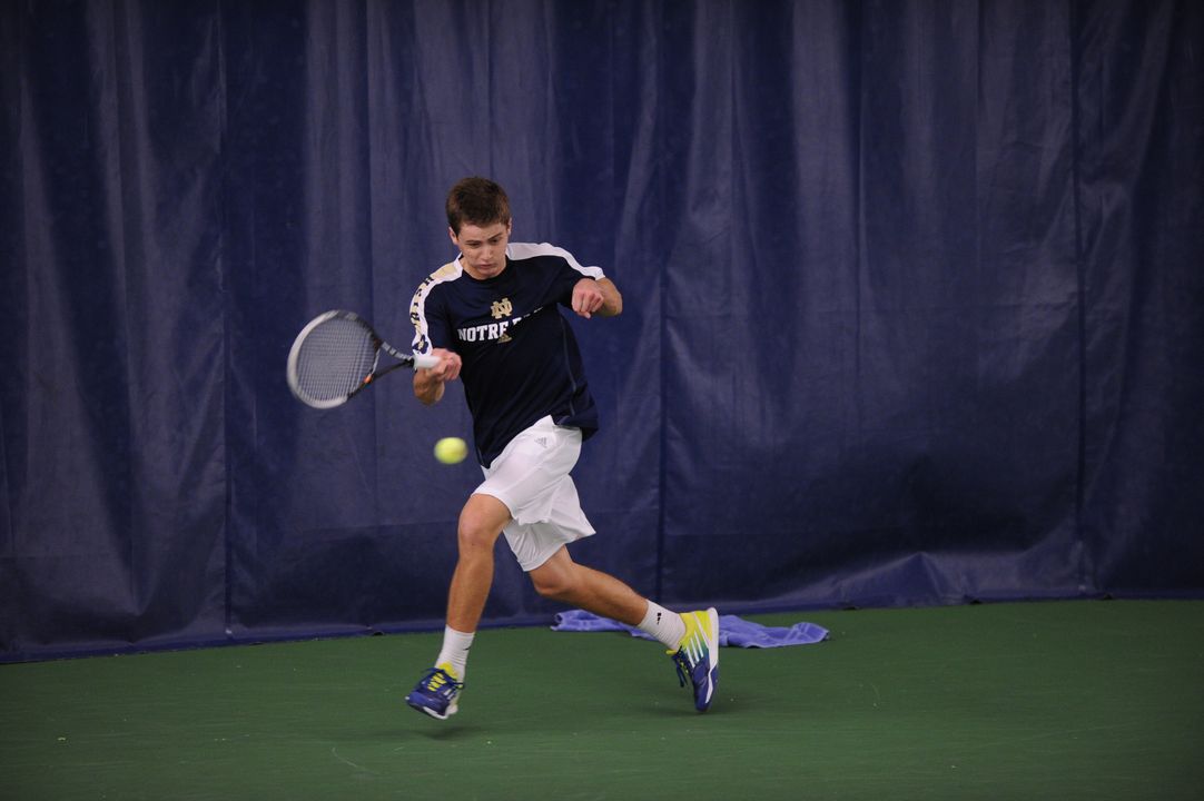 Junior Quentin Monaghan is one win away from moving on to the main draw at the ITA All-American Championships.