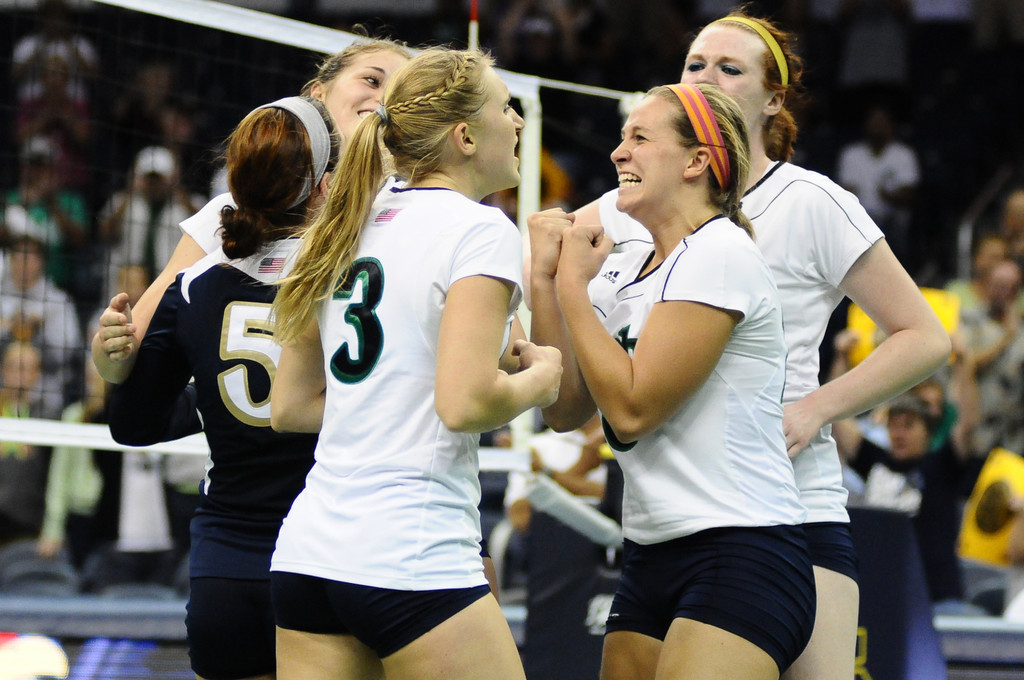 Notre Dame Volleyball vs. Kansas Notre Dame, Ind. (Purcell Pavilion) W, 3-1