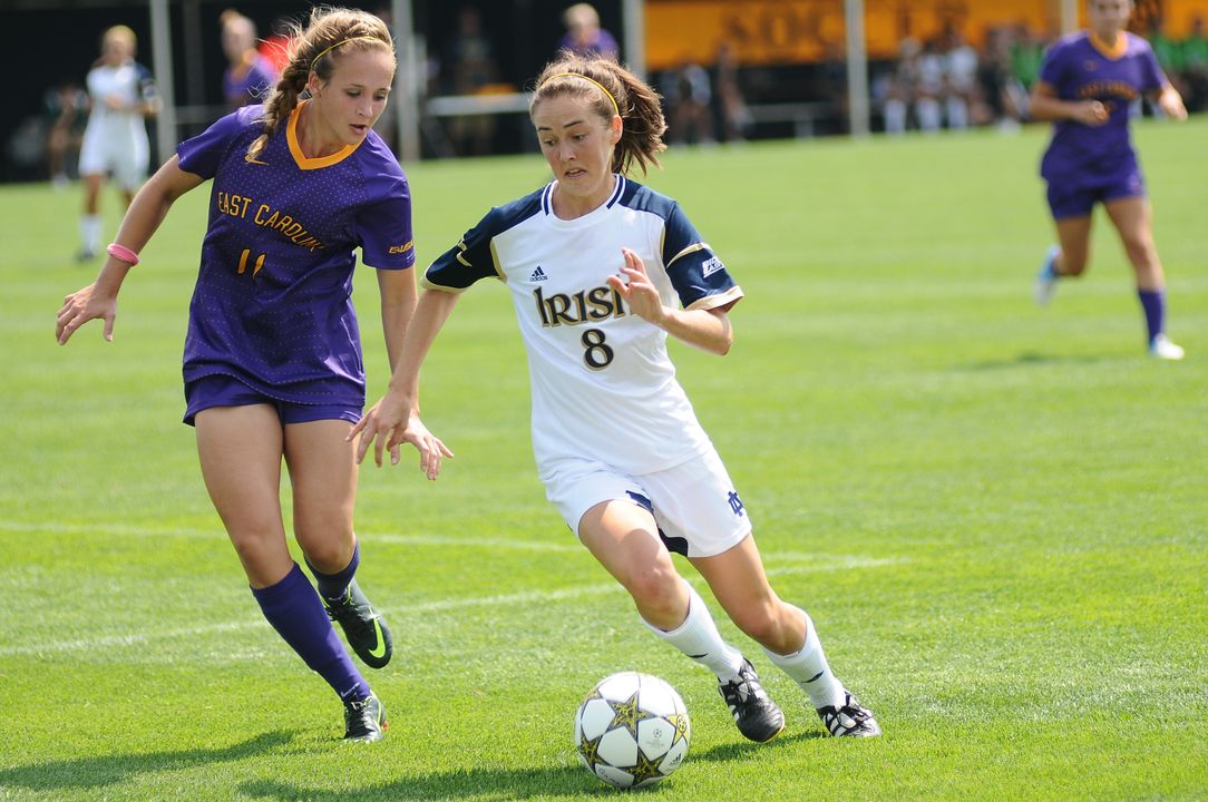 Elizabeth Tucker, a four-year monogram recipient and two-time captain on the University of Notre Dame women's soccer team from 2010-13, has been selected as one of nine finalists for the 2014 NCAA Woman of the Year award. Tucker is the first Fighting Irish student-athlete ever to be named a finalist for the honor.