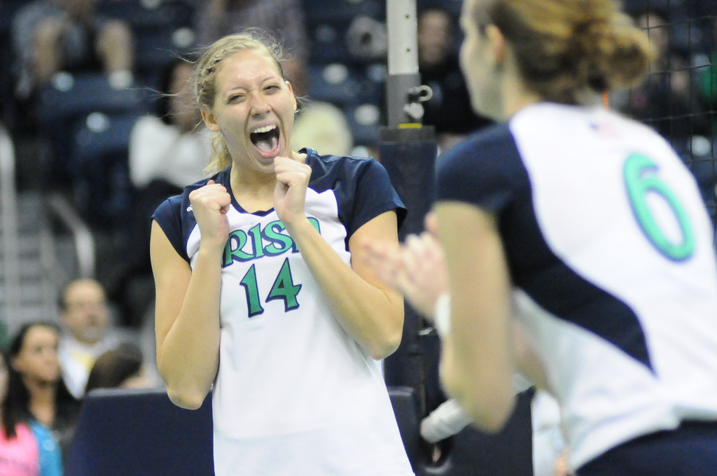 Notre Dame Volleyball vs UCONN on 10-06-2012