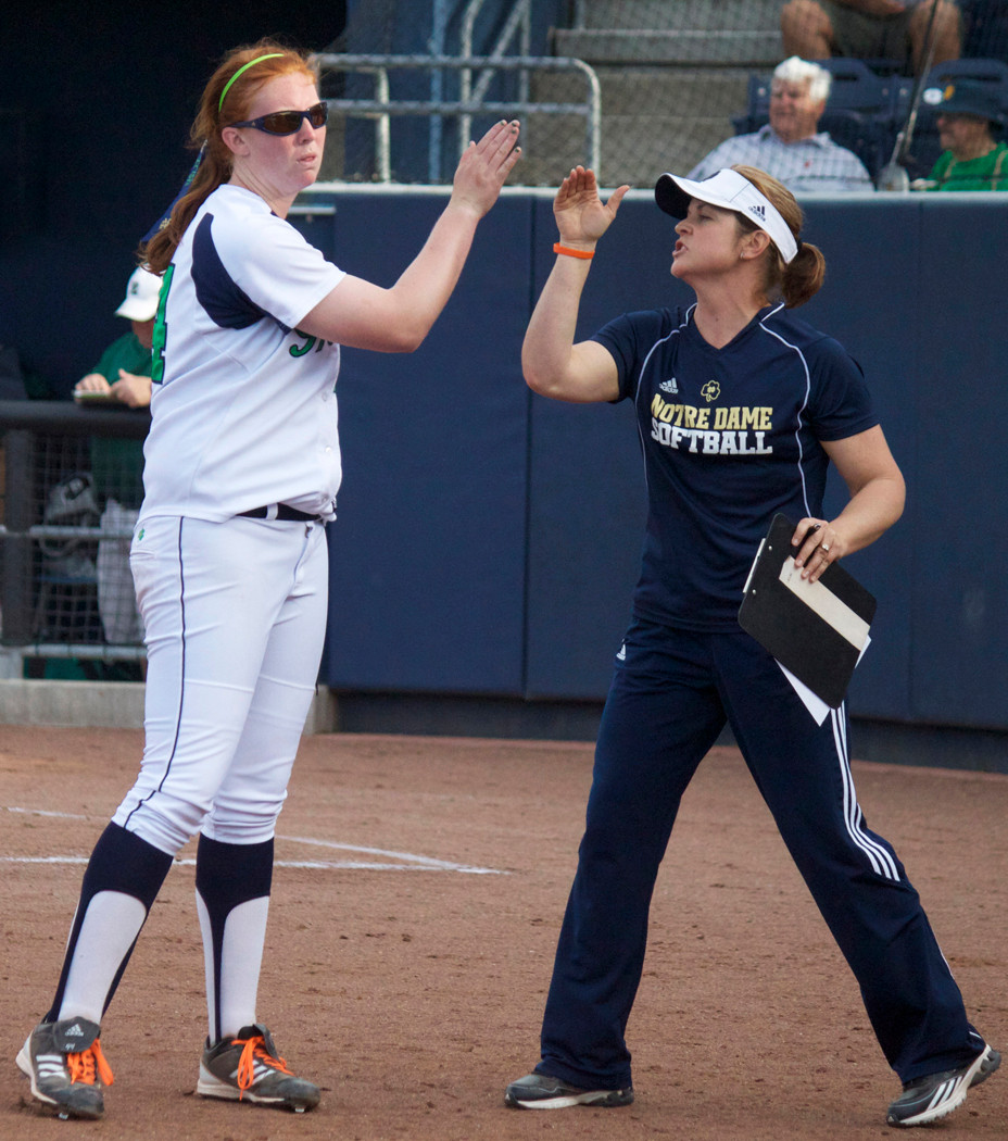 Baseball & Softball Season Tickets Go On Sale Monday Notre Dame softball coach Deanna Gumpf.