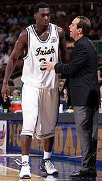 adidas Donates $5,000 For Coaches vs. Cancer Program Mike Brey and forward Torin Francis are ready for Saturday night's battle against Syracuse.