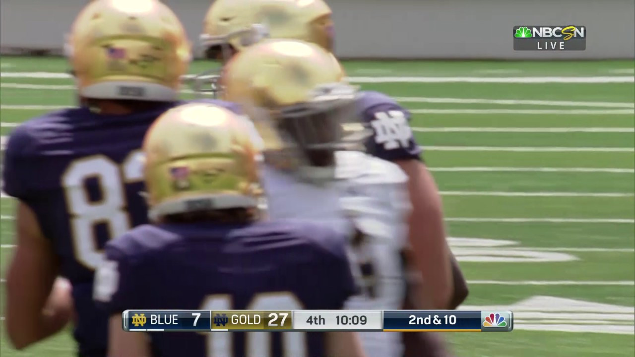 Notre Dame Football Quick Plays Jones Run April 22, 2017