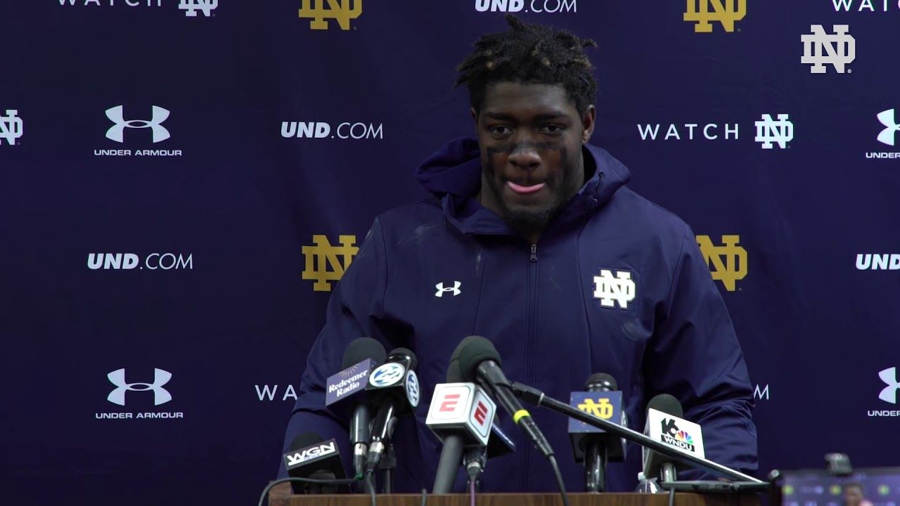 @NDFootball | Te'von Coney Post-Game Press Conference vs. Northwestern (2018)