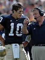 Brady Quinn Finishes Third in Heisman Trophy Balloting Charlie Weis.