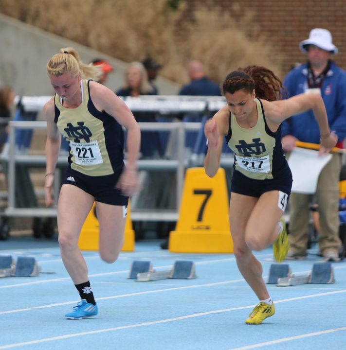 Jade Barber made history as the first Irish athlete to claim an ACC Outdoor Championship gold medal when she placed first in the women's 100m hurdles with a time of 12.98.